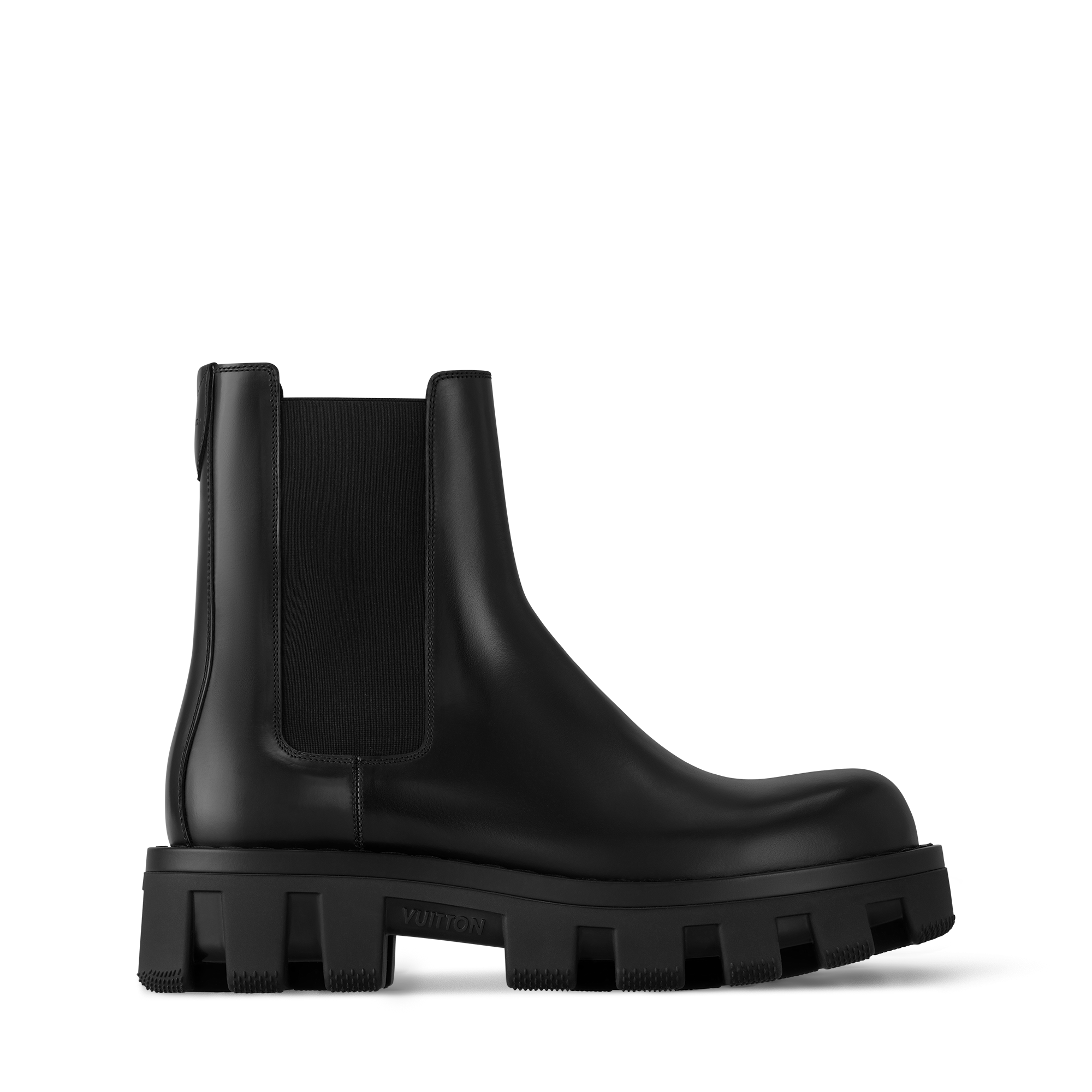 Louis Vuitton ブラック レザー ブーツ LV Checker Chelsea Boot - Shoes | LOUIS VUITTON